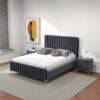 Bethany - Queen Upholstered Platform Bed - Gray - Image 10