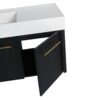Contemporary 48" Wall Mounted Bathroom Vanity With Resin Sink And Soft Closing Doors And Line - Black Chestnut - Image 17