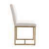 Modern Dining Table Set For 6 Faux Marble Kitchen Table Set With 6 Upholstered Dining Chairs, 7 Piece - White / Golden - Image 21