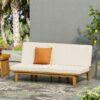 Outdoor Elegance Daybed With Convertible Design Cushion Frame - Beige - Image 4