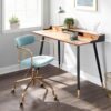 Demi - Contemporary Office Chair - Gold / Light Blue - Image 8