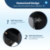 Bathroom Vanity With A Soft Close Glass Door, Adjustable Shelves, And Three Drawers - Black - Image 5