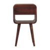 Mini Curved Bedside Table With Lower Slot - Caramel - Image 7
