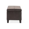 Elegant Storage Ottoman Bench With Birch Legs - Brown - Image 16