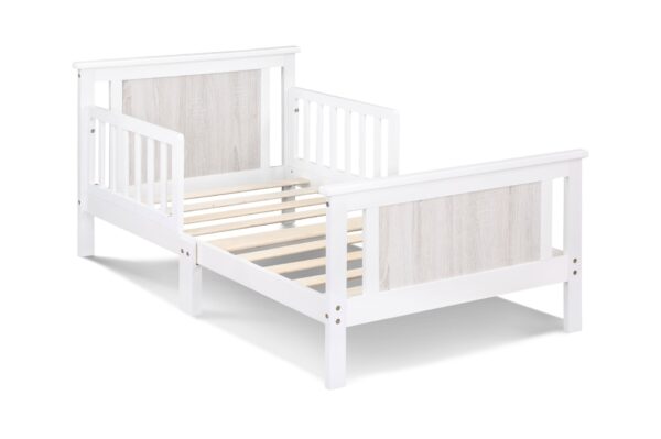 Connelly - Reversible Panel Toddler Bed - White, Rockport Gray