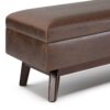 Owen - Rectangular Storage Ottoman - Distressed Chestnut Brown - Image 6