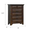 Verna - 6 Drawer Chest - Brown - Image 5