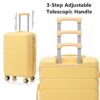 Set 3 Pieces 20" / 24" / 28" Abs Spinner Wheel Luggage, Matching Color, With Combination Lock - Yellow - Image 11