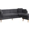 Brayden - Fabric Sectional Sofa Chaise - Dark Gray - Image 3