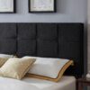 Marakesh - Contemporary Fabric Upholstered King / California King Headboard - Black - Image 6