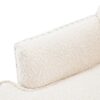 Vintage Style Club Chair, Granular Plush Fabric, Rubber Wood Legs - Almond - Image 14