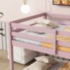 Twin Over Twin Floor Bunk Bed - Pink - Image 5