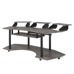 Eleazar - Music Recording Studio Desk - Black Oak