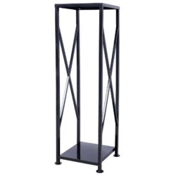 Decorative Firewood Storage Log Rack Holder For Outdoor Indoor Fireplace Fireplace Storage Log Rack Holder Wood Storage Logs Holder Fireside Holders - Black