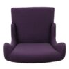 Fabric Dining Chair With High Back And Birch Wood Legs - Plum - Image 8