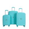 Expandable Hardshell Suitcase Double Spinner Wheels Pp Luggage Sets Lightweight Durable Suitcase With Tsa Lock, 3 Piece Set (20/24/28) - Lake Blue - Image 8