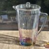 Rainbow Design Unbreakable Plastic Water Pitcher With Lid And Spout, 2.5 Quarts - Clear - Image 5