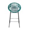 Ferrara - Outdoor Patio Teal Barstool (Set of 2) - Teal - Image 4