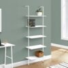 Etagere Bookcase Ladder 5 Tier For Office - White - Image 11