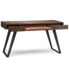 Lowry - Desk - Distressed Charcoal Brown - Image 2