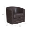 Little - Swivel Accent Chair Contemporary Design - Brown - Image 6