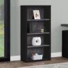 Bookshelf, Bookcase, Etagere, 5 Tier, For Office, Contemporary & Modern - Black - Image 3