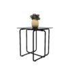 Modern Tempered Glass Coffee Table End Table Side Table For Living Room, Bedroom - Black - Image 7