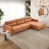 Ella - L-Shaped Right Sectional Couch - Cognac - Image 2