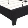 King Size Upholstered Platform Bed Frame With Linen Fabric Headboard, No Box Spring Needed, Wood Slat Support - Black - Image 12