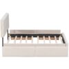 Queen Size Upholstered Platform Bed With Classic Headboard And 4 Drawers, No Box Spring Needed - Beige - Image 8
