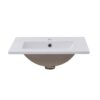 Modern Small Bathroom Vanity Cabinet With Ceramic Basin, Ample Storage, 1 Soft-Close Door - White - Image 18