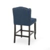 Solara - Fabric Tufted Counter Stool With Nailhead Accents (Set of 2) - Navy Blue - Image 6