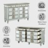 Varian - Mirrored Dresser - Silver - Image 7