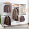 Devi - Wall Mounted Closet System With Modular Design And Ample Storage - White - Image 10