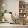 Adjustable Swivel Lounge Chair With 360 Degree Rotating Seat And Headrest Support, Leisure Chair Deck Chair Game Chair For Living Room - Beige - Image 12