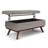 Owen - Lift Top Large Coffee Table Storage Ottoman - Distressed Gray - Image 3