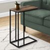 Accent Table, C - Shaped, Contemporary Stylish - Brown - Image 7