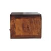 Large Curve Upper Slot Floating Bedside Table - Dak Brown - Image 7