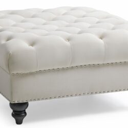 Charming Traditional Ottoman - Ivory
