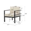 Modern 3 Piece Outdoor Patio Seating Set With Aluminum Frame And Weather Resistant Cushions - Beige / Gray - Image 3