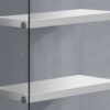 Bookshelf, Bookcase, Etagere, 5 Tier, Glossy Clear Tempered Glass - White - Image 2