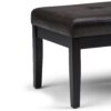 Lacey - Tufted Ottoman Bench - Distressed Black - Image 4