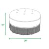 Yolanda - Round Upholstered Accent Ottoman - Almond White - Image 8
