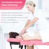 Massage Table Portable Massage Bed Lash Bed & Carrying Case Spa Table Height Adjustable, Salon Bed Face Cradle Bed - Pink - Image 5