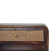 Wall Mounted Open Woven Bedside Table - Chestnut - Image 7