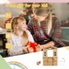 Wooden Playhouse For Kids Outdoor With Working Door, Windows, Mailbox, Bench, Flowers Pot Holder - Natural - Image 7
