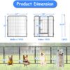 Dog Pens Outdoor Height Foldable 12 Panels Heavy Duty Portable Dog Playpen Indoor Anti Rust Exercise Dog Fence With Doors For Pets Play Pen For RV Camping Yard - Black - Image 2