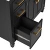 Modern Bathroom Vanity With Ceramic Sink, Freestanding, One Tip - Out Drawer, 3 Side Drawers, Adjustable Shelf - Beige - Image 17