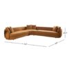 Highline - Corner Sofa - Cognac - Image 11