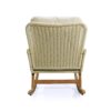 Contemporary Minimalist Wicker Rocking Chair Set With Soft Polyester Cushions And Durable Wooden Frame For Indoor And Outdoor Spaces - Ivory - Image 10